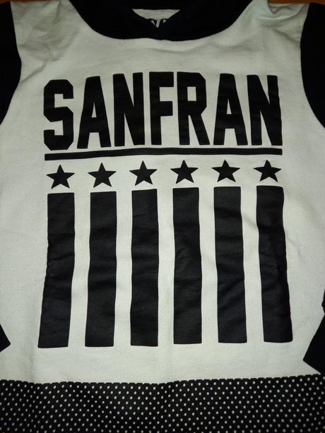 Čierno-biela mikina sanfran 146/152, c&a,146