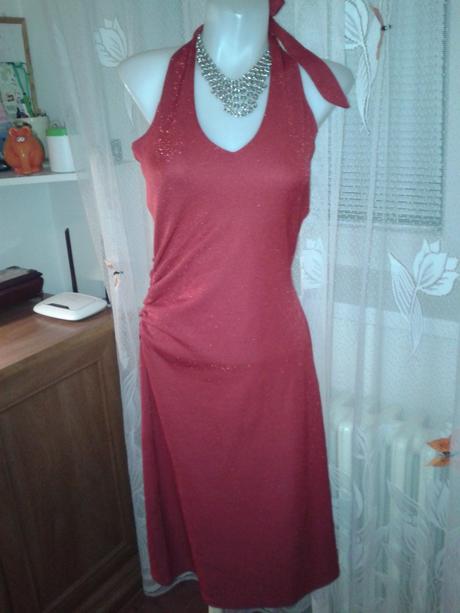 Červené šaty h&m veľ.38, h&m,s