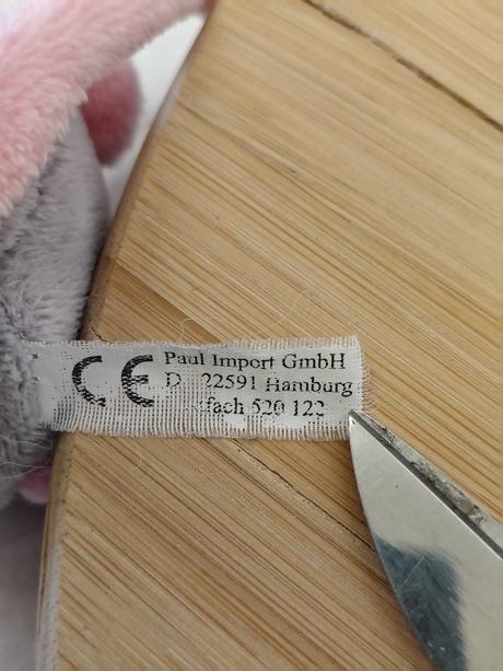 Plyšová sivá myška so syrom, paul import, 16 cm,