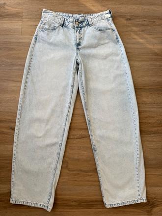 Low-rise baggy barrel jeans bershka, bershka,36