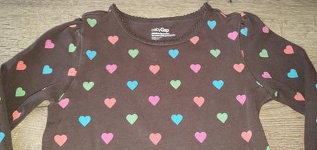 Hnedé srdiečkové tričko, gap,110