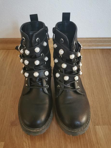 Perličkové čižmy s bočným zipsom, nelli blu,32