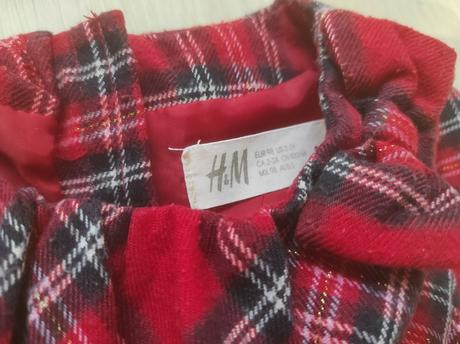 Vianočné karovane šaty, h&m,98