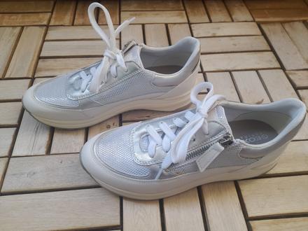 Bielo-strieborné tenisky geox veľ. 37, geox,37