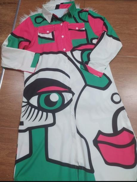 Košeľové maxi šaty, m