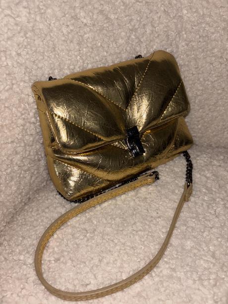 Zlatá crossbody kabelka zara, zara