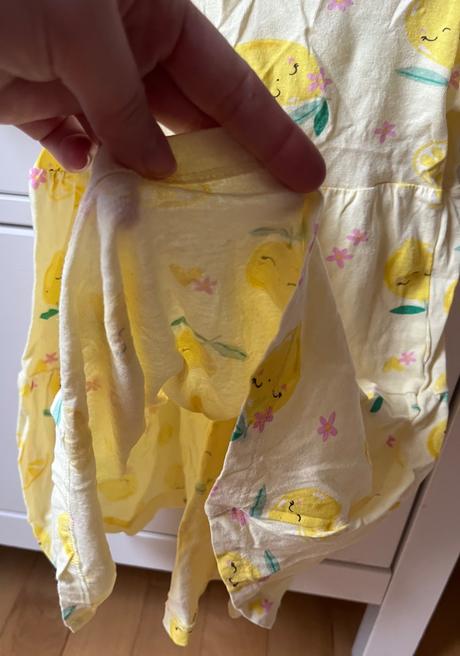 Ružové citrónové bavlnené šaty, 98, 98