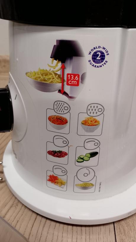 Elektrický strúhač philips hr1388/80 biely, philips