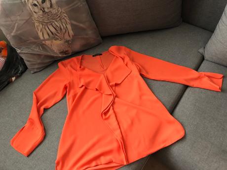 Oranžová bluzka, veľkosť m, m
