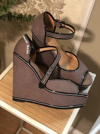 Armani jeans sandále na platforme, armani,38