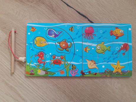 Magnetický rybolov + puzzle,