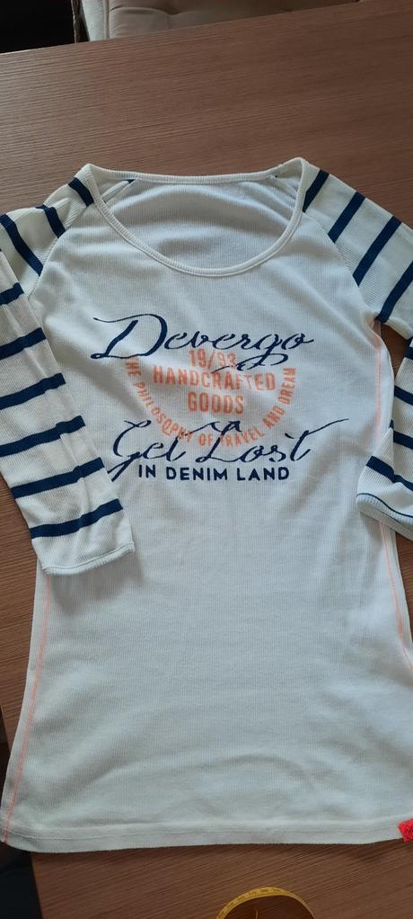 Rebrovane tricko-retro jeans, m