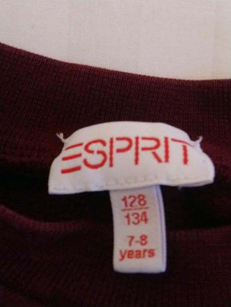 Detská bordová mikina s motívom, esprit 128-134 cm, esprit,128