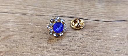 Napichovacia brošňa - kráľovská modrá, 