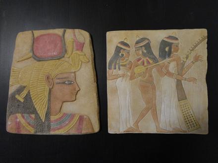 Dosky staroveký egypt - nástenná kamenná dekorácia, 