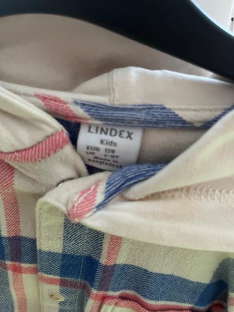 Lindex flanelka s kapucňou, lindex,128