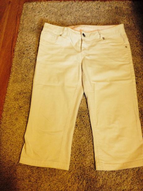 Biele trištvťové nohavice, cherokee,s