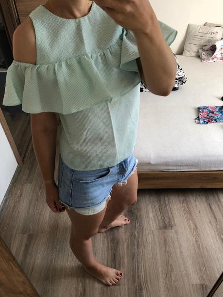 Zeleno biela pásikavá blúzka s, primark,s