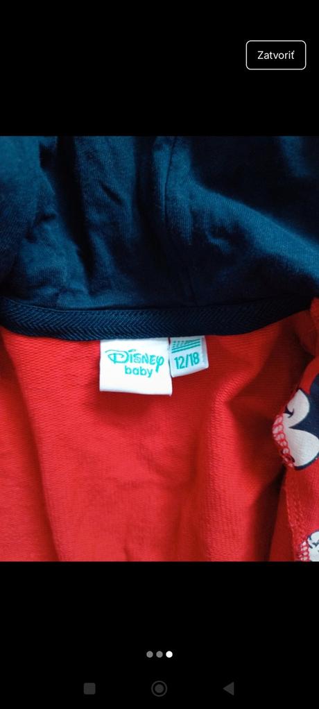 Chlapčenská mikina, disney,80