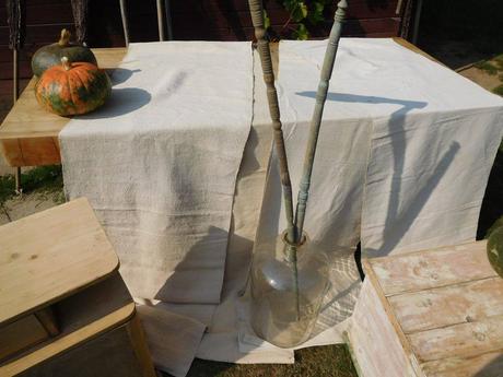 Ľanové plátno sklenená fľaša, 