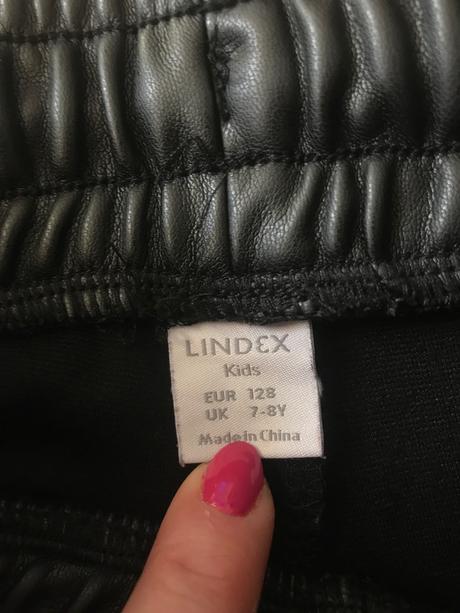 Koženkové nohavice, lindex,128