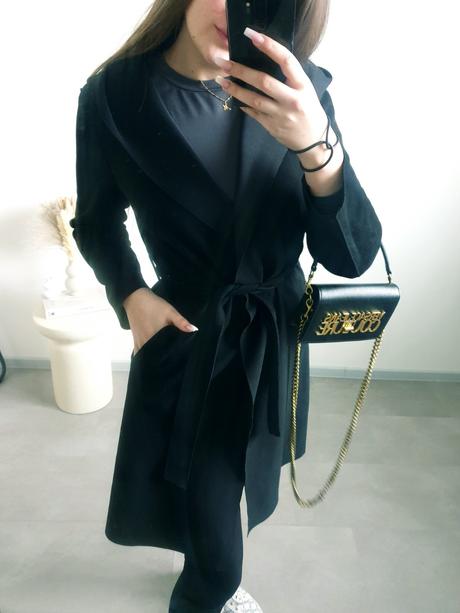 Zara čierny kabátik s, zara,s