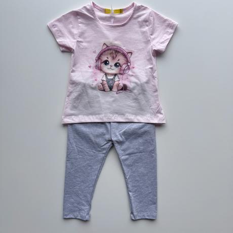 Dievčenské legíny kitten sivá, 92 / 98 / 104 / 110 / 116