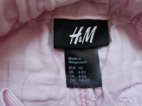 Menchestrové nohavice, h&m,110