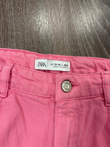 Zara široke dievcenske ružove rifle na 13-14 rokov, zara,164