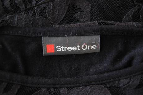 Čierny čipkovaný top, street one, xxl, street one,xxl