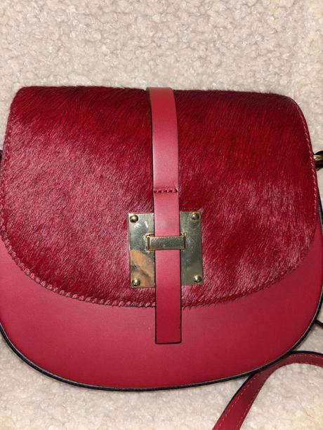 Kožená crossbody kabelka s konskou srsťou answear, answear