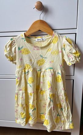 Ružové citrónové bavlnené šaty, 98, 98