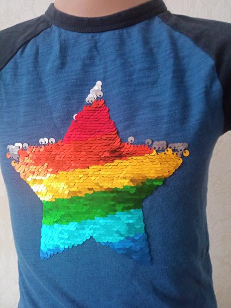 Chlapčenské tričko s otočnými flitrami (9-12mes.), next,80