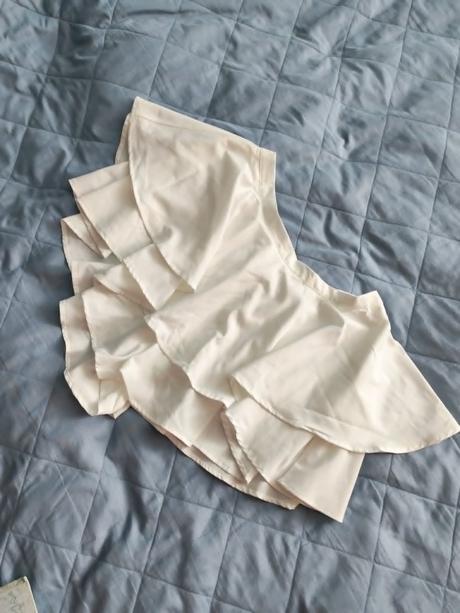 Volánové sukňové šortky, skort, l
