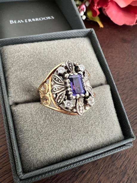 Starozitny prsten 18k zlato, 