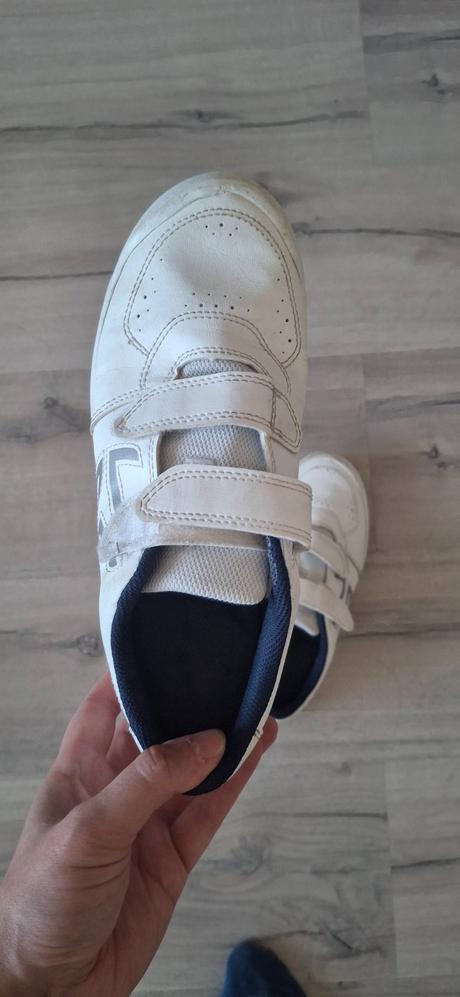 Detské biele tenisky na suchý zips, decathlon,37