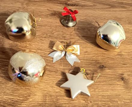 Mix zlaté ozdoby na stromček,