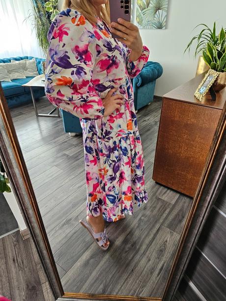 Oversize kvetované šaty, s