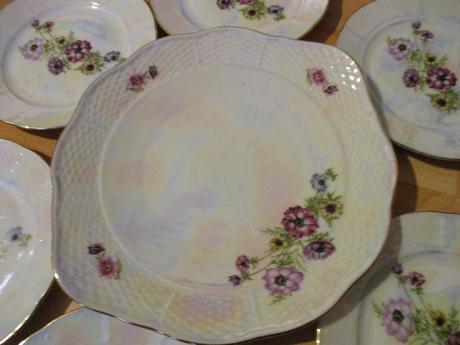 Dúhovo-perleťový porcelán,sada,