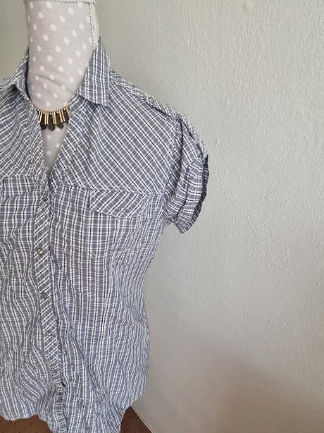 Sivo biela káro blúzka rodin hills veľ. 40, 40
