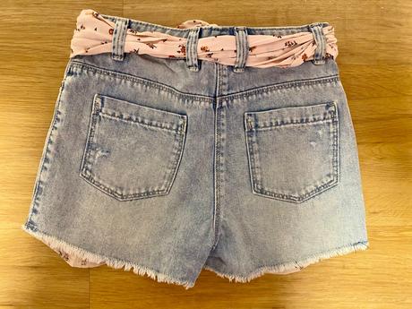 Riflové šortky s páskem, next,140