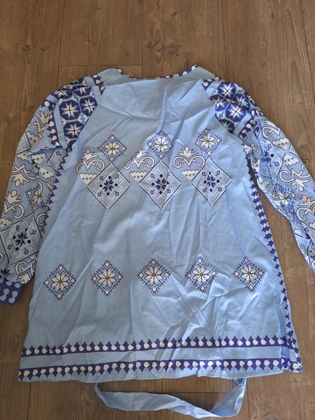 Modre saty boho style,