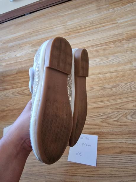 Strieborné balerinky 36, 36