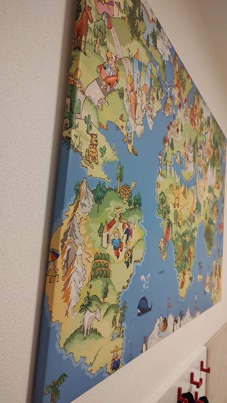 Mapa sveta obraz do detskej,