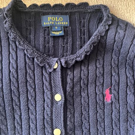 Ralph lauren dievčenský bavlneny svetrik vel.6, ralph lauren,116