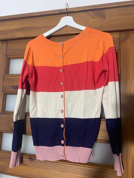 Farebný svetrík/orandžový/červený, m