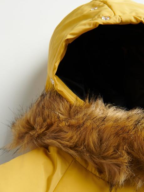 Prešívaná predĺžená bunda s kožušinou reserved, reserved,116 / 122 / 158 / 164