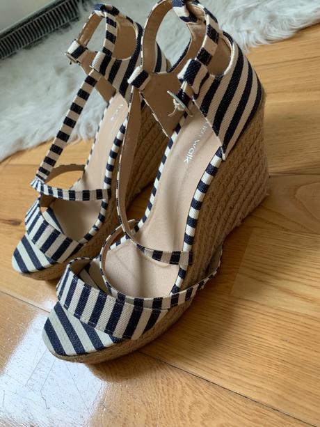 Damske sandalky s namornickym vzorom, 40