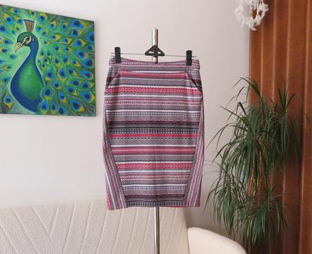 Prechodná vzorovaná puzdrová sukňa, timeout,s