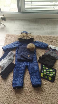 Overal čiapka nákrčník pančuchy termo súpravy, bubbe,98